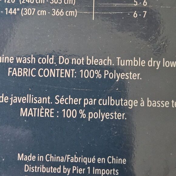 2 - Pier 1 Imports Somerton Blue Floral Paisley Curtain Panels 50" x 96" Grommet - Picture 6 of 8